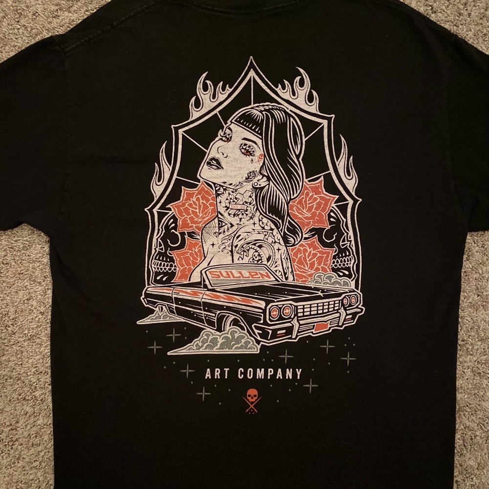 Sullen Black Graphic Art Tee